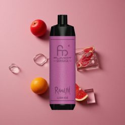 RandM Fumot Shisha 10000 Puffs Vape Jetable Glace Rafraîchissante avec Indicateur LED et Batterie 850 mAh