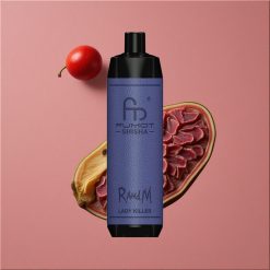 RandM Fumot Shisha 10000 Puffs Vape Jetable Lady Killer 18ml Prérempli 0,5% Nicotine