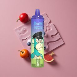 RandM Fumot Tornado 15000 Puffs Vape Jetable Bubble Gum Myrtille avec 25ml de Capacité et Écran LCD