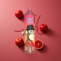 RandM Fumot Tornado 15000 Puffs Vape Jetable Énergie Rouge Glacée avec 25ml de Capacité et Rechargeable Type-C