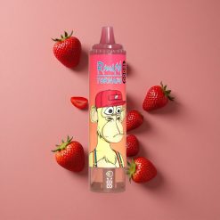 RandM Fumot Tornado 15000 Puffs Vape Jetable Fraise Red Bull 25ml Écran LCD