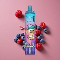 RandM Fumot Tornado 15000 Puffs Vape Jetable Myrtille Framboise avec Capacité de Liquide 25ml et Batterie 850mAh
