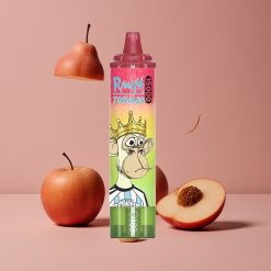 RandM Fumot Tornado 15000 Puffs Vape Jetable Pomme Pêche Poire avec 25ml de E-liquide et Écran LCD
