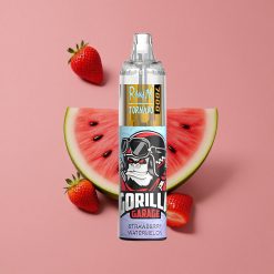 RandM Fumot Tornado 7000 Puffs Fraise Pastèque Vape Jetable avec Batterie 850 MAH et Lumière RGB
