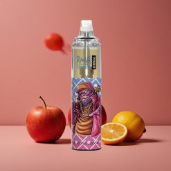RandM Fumot Tornado 7000 Puffs Pomme Rouge Citron Vape Jetable avec 14 ML E-liquide et Air-Adjustable