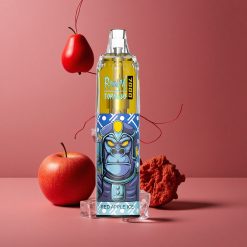 RandM Fumot Tornado 7000 Puffs Vape Disposable Pomme Rouge Glace avec 14 ML E-liquide et Air-Adjustable