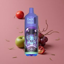 RandM Fumot Tornado 9000 Puffs Aloe Grape Vape Disposable avec 18 mL de E-liquide et 54 Saveurs Variées