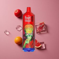 RandM Fumot Tornado 9000 Puffs Glace Rafraîchissante avec Affichage RGB et Bobine Mesh