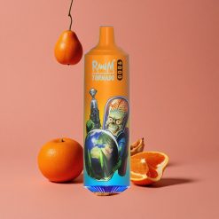 RandM Fumot Tornado 9000 Puffs Vape Jetable Soda à l'Orange avec 18 mL de E-liquide et Écran RGB Élégant