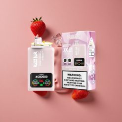Razz Bar 40000 Puffs Fraise Banane_Red Bull Ice Affichage Écran Puissant Batterie 650 Mah Port Type-C