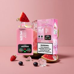 Razz Bar 40000 Puffs Vape Jetable Baies Mixtes_Pastèque Glacée Écran d'Alimentation Port Type-C