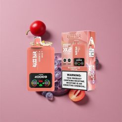 Razz Bar 40000 Puffs Vape Jetable Blueberry Glace_Love 66 Affichage Écran Puissance 650 Mah Batterie Port Type-C