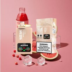 Razz Bar 40000 Puffs Vape Jetable Pastèque Glacée_Cola Glacé Écran d'Alimentation et Batterie 650 Mah Port Type-C