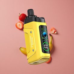 Razz Bar 45000 Puffs Fraise Banane Vape Jetable avec Bobine Mesh 1.0 Ohm et Batterie 650 Mah Rechargeable Type-C