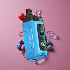 Razz Bar 45000 Puffs Vape Jetable Glace Myrtille et Framboise avec Bobine Mesh 1.0 Ohm et Flux d'Air Réglable