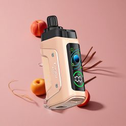 Razz Bar 45000 Puffs Vape Jetable Pêche Juteuse Glace avec Bobine Mesh 1.0 Ohm et Flux d'Air Réglable