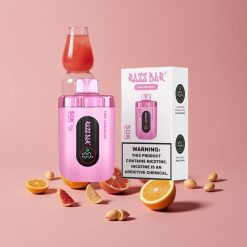 Razz Bar 50K Puffs Vape Jetable Citronade Rose Avec Bobine Mesh 1.0 Ohm et Batterie 650 Mah