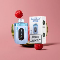 Razz Bar 50K Puffs Vape Jetable Framboise Pastèque Bobine Mesh 1.0 Ohm Batterie 650 Mah