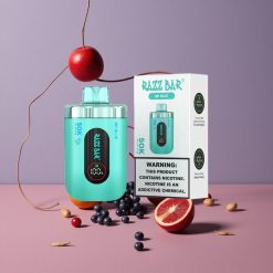 Razz Bar 50K Puffs Vape Jetable Mr Bleu avec 50000 Bouffées et Bobine Mesh 1.0 Ohm