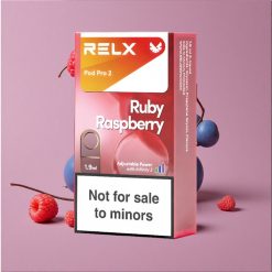 RELX Pod Pro 2 600 bouffées Framboise Bleue Capacité : 1,9ml Options : 2 pods/paquet, 3 pods/paquet