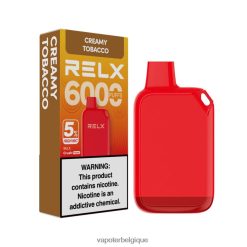 Vape En Gros H6B68X28 - tabac crémeux RELX Crush Pocket 6000 5 % de nic élevé