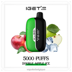 Vape Grossiste VD08D19 glace double aux pommes IGET Moon k5000
