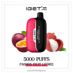 Vapoter Belgique VD08D10 litchi fruit de la passion IGET Moon k5000