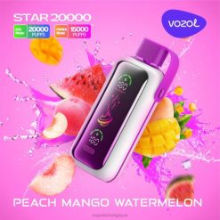 VOZOL STAR 20000 028616 pêche, mangue, pastèque Cigarette Electronique Belgique