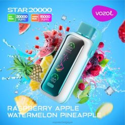VOZOL STAR 20000 028618 framboise pomme pastèque ananas Vapoter Belgique